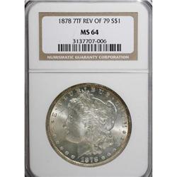 1878 7TF $1 Reverse of 1879 MS64 NGC