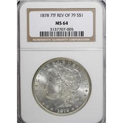 1878 7TF $1 Reverse of 1879 MS64 NGC