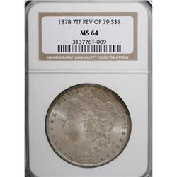1878 7TF $1 Reverse of 1879 MS64 NGC
