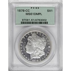 1878-CC $1 Deep Mirror Prooflike MS61 PCGS