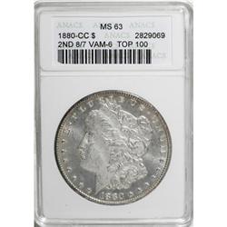 1880-CC $1 8/7 Reverse of 1878 MS63 ANACS