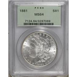 1881 $1 MS64 PCGS