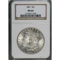 1881 $1 MS64 NGC