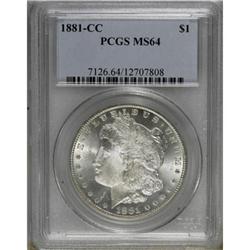 1881-CC $1 MS64 PCGS