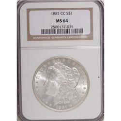 1881-CC $1 MS64 NGC