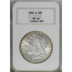 1881-O $1 MS64 NGC