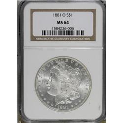 1881-O $1 MS64 NGC