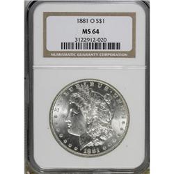 1881-O $1 MS64 NGC