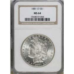1881-O $1 MS64 NGC