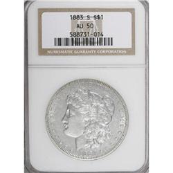 1883-S $1 AU50 NGC