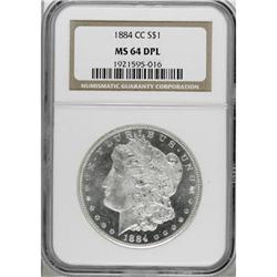 1884-CC $1 Deep Mirror Prooflike MS64 NGC