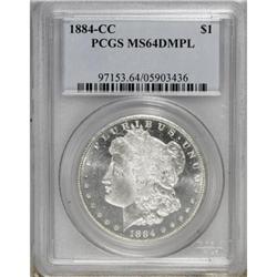 1884-CC $1 Deep Mirror Prooflike MS64 PCGS