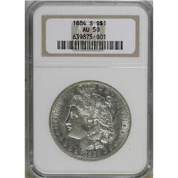 1884-S $1 AU50 NGC