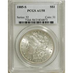 1885-S $1 AU58 PCGS