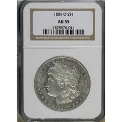 1886-O $1 AU55 NGC