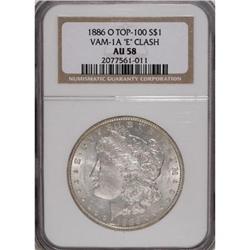 1886-O $1 AU58 NGC
