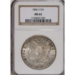 1886-S $1 MS62 NGC