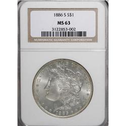 1886-S $1 MS63 NGC