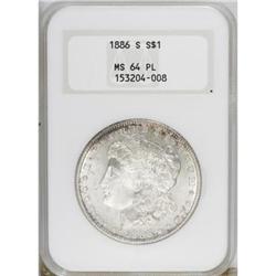 1886-S $1 Prooflike MS64 NGC