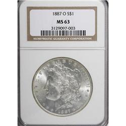 1887-O $1 MS63 NGC