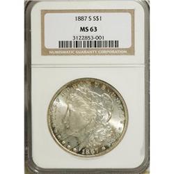 1887-S $1 MS63 NGC