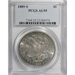 1889-S $1 AU55 PCGS