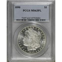 1890 $1 Prooflike MS63 PCGS