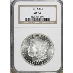 1891-S $1 MS64 NGC