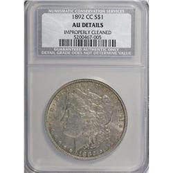 1892-CC $1 AU50 CSN