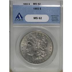 1893 $1 MS62 ANACS