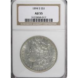 1894-S $1 AU55 NGC
