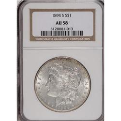1894-S $1 AU58 NGC