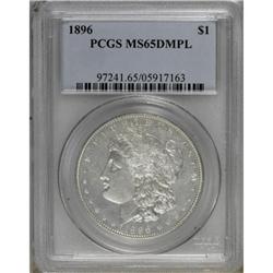 1896 $1 Deep Mirror Prooflike MS65 PCGS