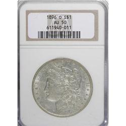 1896-O $1 AU50 NGC