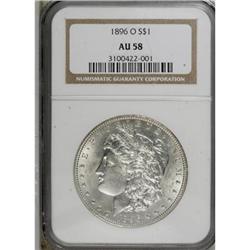 1896-O $1 AU58 NGC