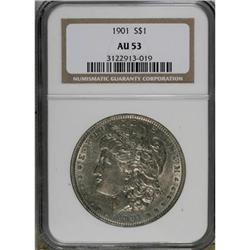 1901 $1 AU53 NGC