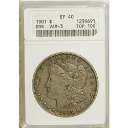 1901 $1 Doubled Die Reverse XF40 ANACS