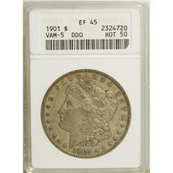 1901 $1 Doubled Die Reverse XF45 ANACS