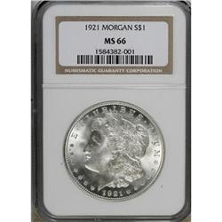 1921 $1 MS66 NGC