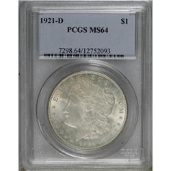 1921-D $1 MS64 PCGS