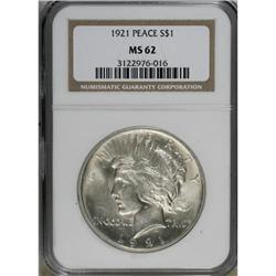 1921 $1 MS62 NGC
