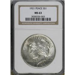 1921 $1 MS63 NGC