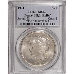 1921 $1 MS63 PCGS