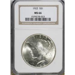 1922 $1 MS66 NGC