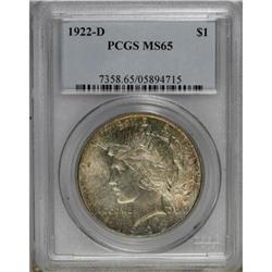 1922-D $1 MS65 PCGS
