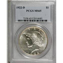 1922-D $1 MS65 PCGS