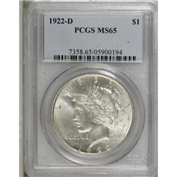 1922-D $1 MS65 PCGS