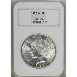 1922-D $1 MS65 NGC