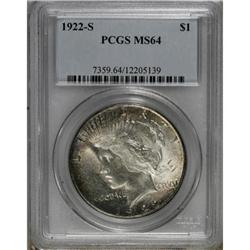 1922-S $1 MS64 PCGS