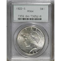 1922-S $1 MS64 PCGS